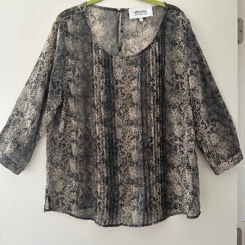 Sheer Animal print blouse